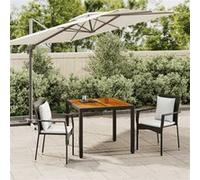 Vidaxl Ensemble De Salle À Manger De Jardin Avec Coussins 3 Pcs Noir