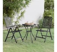 vidaXL 3-delige Tuinset metaalgaas antracietkleurig3084709 Anthracite G