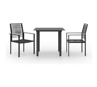 vidaXL 3-delige Tuinset3060261 Noir G