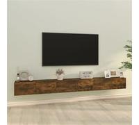 vidaXL 3-delige Tv-meubelset bewerkt hout gerookt eikenkleurig3114483 Marron G