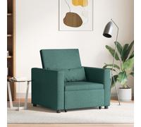Vidaxl 3-En-1 Lit Convertible Simple Vert Foncé En Tissu