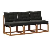 vidaXL 3 Pièce Canapé du Milieu extérieur, Mobilier de Balcon, Style Moderne, Design résistant, Bois d'acacia, idéal pour Le Jardin et l'extérieur