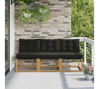vidaXL 3 Pièce Sofa de milieu extérieur
