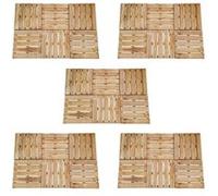 18x Bois Dalles de Terrasse Vert Revêtement de Plancher Jardin Patio vidaXL