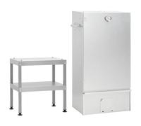 vidaXL Fumoir à four à barbecue avec table en acier galvanisé