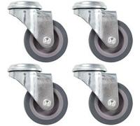 vidaXL 32 pcs Roulettes pivotantes à trou de boulon 50 mm G