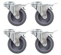 vidaXL 32 pcs Roulettes pivotantes à trou de boulon 75 mm