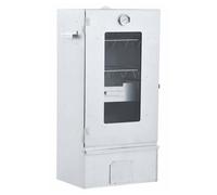 Vidaxl 3200751 Enfumoir Acier Galvanisé, Verre Copeau De Bois Argent