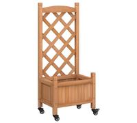 Vidaxl 3207644 Pot À Fleurs Fer, Bois Marron Marron