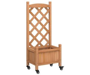 Vidaxl 3207644 Pot À Fleurs Fer, Bois Marron Marron
