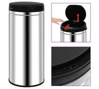VidaXL 322697 poubelle Acrylonitrile-Butadiène-Styrène (ABS), Acier inoxydable Argent