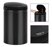 VidaXL 322698 poubelle Acrylonitrile-Butadiène-Styrène (ABS), Acier au carbone Noir