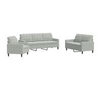 VidaXL 3278351 Ensemble de meubles de salle à manger Gris clair Métal, Contre-plaqué Gris clair