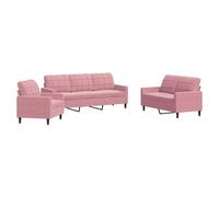 VidaXL 3278354 Ensemble de meubles de salle à manger Rose Métal, Contre-plaqué Rose