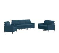 VidaXL 3278360 Ensemble de meubles de salle à manger Bleu Métal, Contre-plaqué Bleu