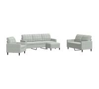 VidaXL 3278361 Ensemble de meubles de salle à manger Gris clair Métal, Contre-plaqué Gris clair