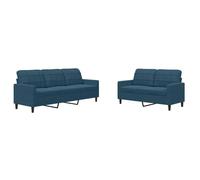 VidaXL 3278400 Ensemble de meubles de salle à manger Bleu Métal, Contre-plaqué Bleu