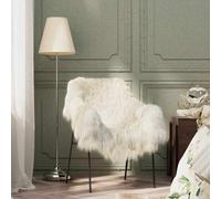 Vidaxl 335862 Statue Et Figurine Décorative Crème Peau De Mouton Crème