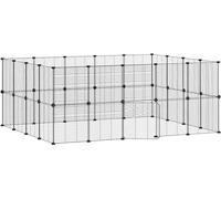 Vidaxl Cage Animaux De Compagnie À 36 Panneaux Et Porte Noir 35x35 Cm