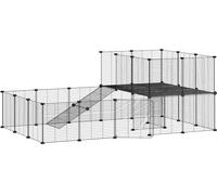Vidaxl Cage Animaux De Compagnie À 36 Panneaux Et Porte Noir 35x35 Cm