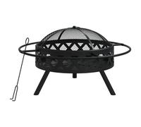 vidaXL Foyer avec tisonnier 70 cm XXL acier