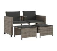Vidaxl 368418 Canapé De Patio Gris foncé