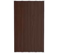 vidaXL 36x Panneaux de Toiture Tôles Profilées Panneaux de Toit d'Abris Garage Hangar Ecurie Extérieur Acier Galvanisé Marron 80x45 cm