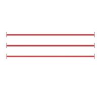 vidaXL 3X Barres Fixes d'exercice Barres de Retournement Barres de Gymnastique Barres Horizontales pour Enfants 125 cm Acier Rouge