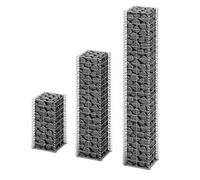 vidaXL 3x Bases pour Mur Gabion Clôture Bordure de Jardin Panier à Pierres