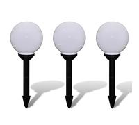 vidaXL 3x Lampe d'Allée Solaire d'Extérieur Lampe Solaire Éclairage de Jardin