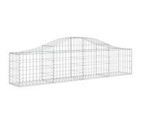 vidaXL Paniers à gabions arqués 3 pièces 200 x 30 x 40/60 cm fer galvanisé
