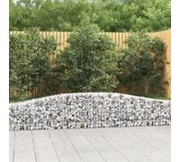 Vidaxl Paniers À Gabions Arqués 3 Pcs 400x30x40/60 Cm Fer Galvanisé