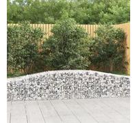 Vidaxl Paniers À Gabions Arqués 3 Pcs 400x50x40/60 Cm Fer Galvanisé