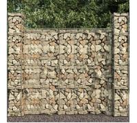vidaXL 3x Paniers de Gabion Mur en Gabion Panier à Pierres Clôture Barrière Jardin Patio Cour Extérieur Acier Galvanisé 145088