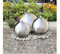 vidaXL 3x Sphères de Fontaine de Jardin avec LED Eclairage Boule de Fontaine Piscine Boule d'Etang Boule de Décoration 277506