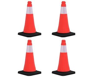 vidaXL 4/10x Cônes de Signalisation Réfléchissants Base Lourde 50/75 cm Marque