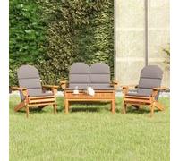 Ensemble de Salon de Jardin Bistrot Meubles Adirondack 5 pcs Bois Acacia vidaXL