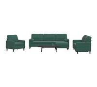 Ensemble de Canapés et Coussins et Traversins Mobilier 4 pcs Velours vidaXL