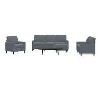 Vidaxl Ensemble De Canapés 4 Pcs Avec Coussins Gris Foncé Velours Gris