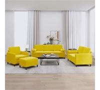 Ensemble de Canapés avec Coussins Sièges Salon 4 pcs Gris Foncé Velours vidaXL