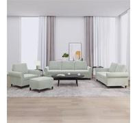 Ensemble de Canapés avec Coussins Sièges Salon 4 pcs Gris Foncé Velours vidaXL