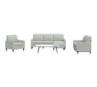 Vidaxl Ensemble De Canapés 4 Pcs Avec Coussins Gris Clair Velours Gris