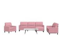 4-delige Loungeset met kussens fluweel roze3278444