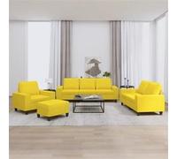 Ensemble de Canapés Sièges Salle de Séjour Maison 3 pcs Marron Tissu vidaXL