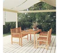 vidaXL 4-delige Tuinset massief teakhout3157163 bois de teck G