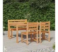 Vidaxl Ensemble À Dîner De Jardin 4 Pcs Bois De Teck Massif