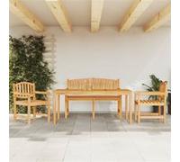 4-delige Tuinset massief teakhout3157944