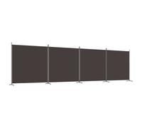 vidaXL Cloison de séparation 4 panneaux Marron 698x180 cm Tissu Marron