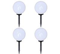 vidaXL 4 pcs Lampes d'allée d'extérieur à LED 30 cm et piquet au sol G
