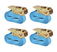 vidaXL 4 pièces sangles d’ancrage à cliquet 0,8 T 6 mx25 mm bleu